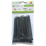 Techly 200 x 2.5mm buntband Nylon Svart