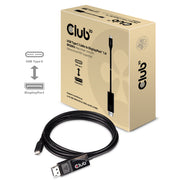 CLUB3D CAC-1557 videokabeladapter 1,8 m USB Type-C DisplayPort Svart