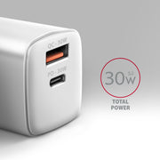 Axagon ACU-PQ30W Ladegerät QC3.0.4.0/AFC/FCP/PPS/Apple+ PD USB-C 30W