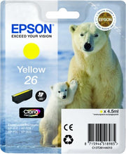 Epson Polar bear Enpack gul 26 Claria Premium-bläck