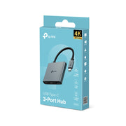 TP-Link UH3020C gränssnittshubbar USB Type-C 5000 Mbit/s Grå