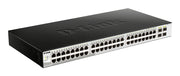 D-Link DGS-1210-52/ME hanterad L2 Gigabit Ethernet (10/100/1000) 1U Svart