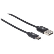 Manhattan 353298 USB-kablar USB 2.0 1 m USB C USB A 0,48 Gbit/s Svart