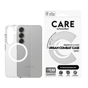 PanzerGlass CARE by Urban Combat Case Transparent w. White Qi Compatible Samsung