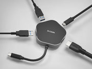 D-Link DUB-M420 dockningsstationer för bärbara datorer Kabel Thunderbolt 3 Aluminium