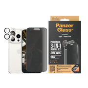 PanzerGlass 3-in-1 Privacy Bundle iPhone 15 Pro Genomskinligt skärmskydd Apple
