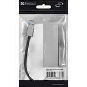 Sandberg 333-67 gränssnittshubbar USB 3.2 Gen 1 (3.1 Gen 1) Type-A 5000 Mbit/s Grå