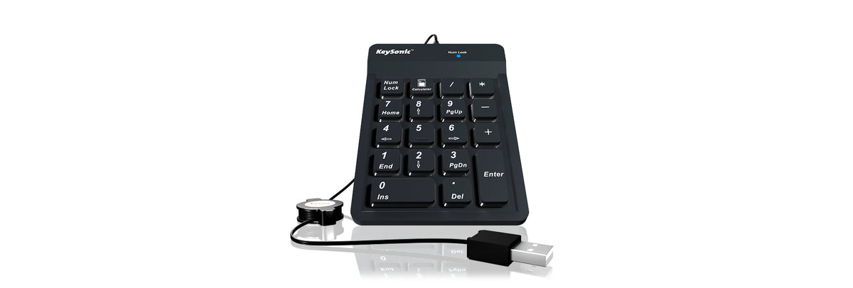 KeySonic ACK-118BK numeriskt tangentbord Universal USB Svart, bild 2