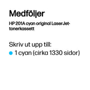 HP 201A cyan original LaserJet-tonerkassett