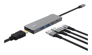 Trust 26062 gränssnittshubbar USB Type-C Grå
