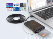 Conceptronic BIAN11B läsare smarta kort inomhus USB USB 2.0 Svart