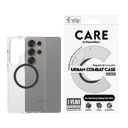 PanzerGlass CARE by Urban Combat Case Transparent w. Black Qi Compatible Samsung