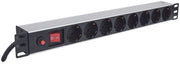 Intellinet 713986 grenuttag 8 AC-utgångar 1U Aluminium