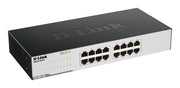 D-Link GO-SW-16G Ohanterad L2 Gigabit Ethernet (10/100/1000) 1U Svart
