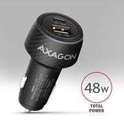 Axagon PWC-PQ48 mobilladdare Universal Svart Cigarr tändare Snabb laddning Automatisk