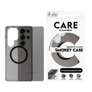 PanzerGlass CARE by Smokey Case w. Black Qi Compatible Samsung Galaxy S25 Ultra