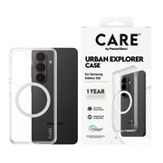 PanzerGlass CARE by Urban Explorer Case Transparent w. White Qi Samsung Galaxy S26