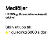 HP 507A gul LaserJet-tonerkassett