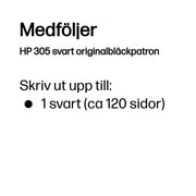 HP 305 svart originalbläckpatron