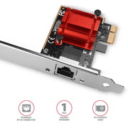 Axagon PCEE-GIX nätverkskort Intern Ethernet 1000 Mbit/s