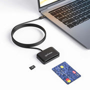 Manhattan 102742 läsare smarta kort USB USB Type-C Svart