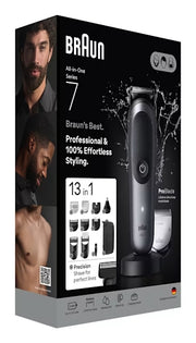 Braun AIO7560 skägg/hår trimmer Svart