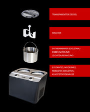 Unold Doppio Glassmaskin med kompressor 2,4 l 250 W Svart