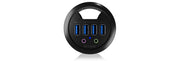 ICY BOX IB-HUB1403A eluttag Svart