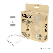 CLUB3D CAC-1572 USB-kablar USB4 Gen 2x2 1,2 m USB C 80 Gbit/s 240 W Vit
