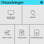 HP E-Series E27k G5 4K USB-C skärm