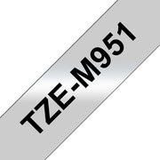 Brother TZE-M951 etikett-tejp Svart på silver