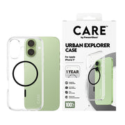 PanzerGlass CARE by Urban Explorer Case Transparent w. Black MagSafe iPhone 17