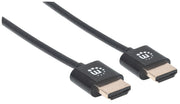 Manhattan 394406 HDMI-kabel 0,5 m HDMI Typ A (standard) Svart