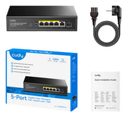 Cudy GS1005PTS1 nätverksswitchar Gigabit Ethernet (10/100/1000) Strömförsörjning via
