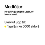 HP 508A gul original LaserJet-tonerkassett