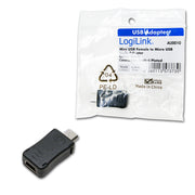 LogiLink AU0010 kabelomvandlare (hane/hona) Micro USB Mini USB Svart