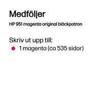 HP 951 magenta original bläckpatron
