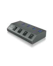 ICY BOX IB-HUB1405 USB 3.2 Gen 1 (3.1 Gen 1) Type-B 5000 Mbit/s Antracit