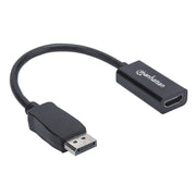 Manhattan 151634 videokabeladapter 0,15 m HDMI Typ A (standard) DisplayPort Svart