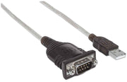 Manhattan 151849 seriella kablar Svart 1,8 m USB Serial/COM/RS232/DB9