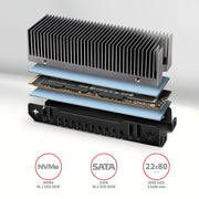 Axagon CLR-M2XT M.2 SSD Passivkühler Aluminium