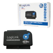 LogiLink AU0028A kabelomvandlare (hane/hona) USB 3.0 IDE / SATA Svart