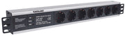 Intellinet 714006 grenuttag 7 AC-utgångar 1.5U Svart