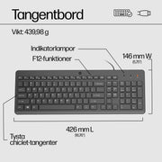 HP 150 trådbunden mus och tangentbord