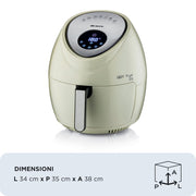 Ariete 4618/02 Single 7 l Fristående 1800 W Varmluftsfritös Beige