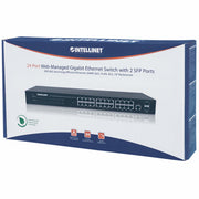 Intellinet 560917 nätverksswitchar hanterad Gigabit Ethernet (10/100/1000) 1U Svart