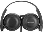Sandberg Saver MiniJack HeadPhoneTravel Hörlurar Kabel Huvudband Resor Svart