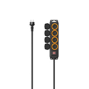 Hama 00223064 förlängningssladdar 4 m 4 AC-utgångar Utomhus Svart