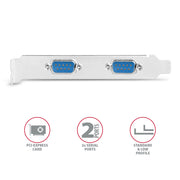 Axagon PCEA-S2N nätverkskort/adapters Intern RS-232