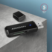 Axagon CRE-S2N kortläsare USB 3.2 Gen 1 (3.1 Gen 1) Type-A Svart